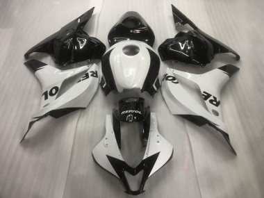 09-12 White / Black Repsol Plain CBR600RR Fairings