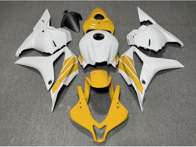 09-12 Yellow and White Side Stripe CBR600RR Fairings