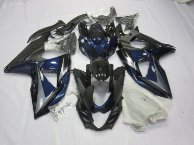 09-16 Blue Silver and Black GSXR 1000 Fairings