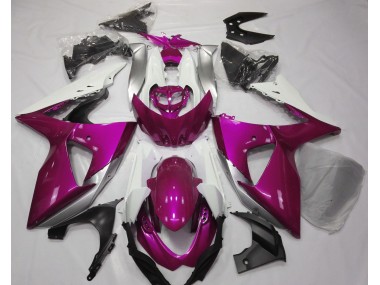 09-16 Gloss Pink & White GSXR 1000 Fairings