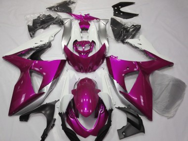 09-16 Gloss Pink & White GSXR 1000 Fairings