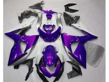 09-16 Gloss Purple & White GSXR 1000 Fairings