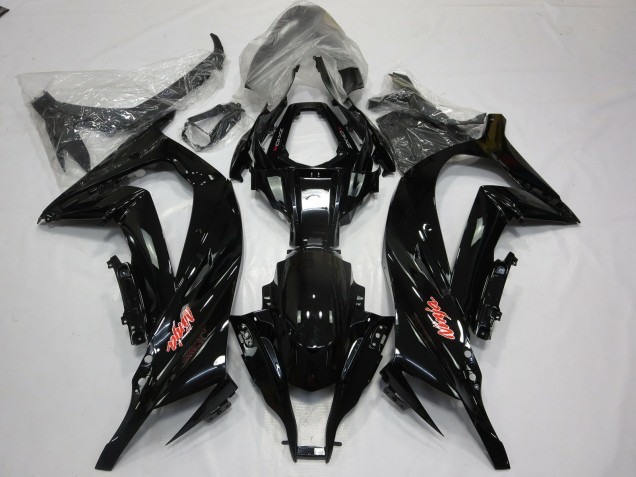 11-15 Gloss Black Red ZX10R Fairings