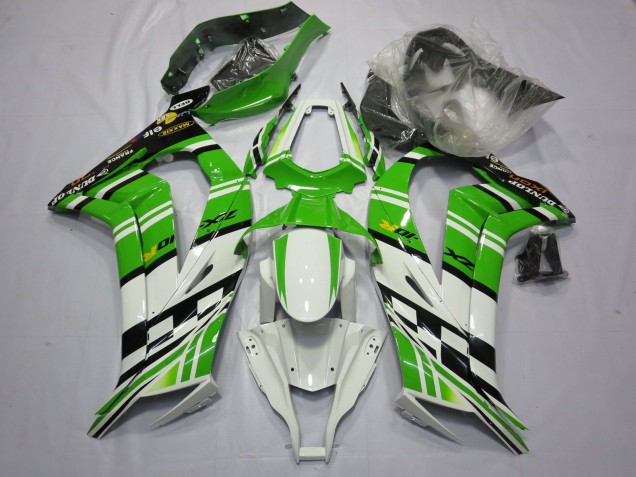 11-15 Green White Black ZX10R Fairings