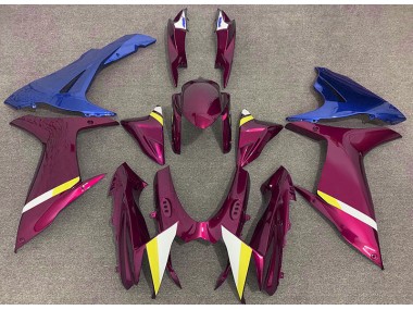 11-24 Gloss Red and Blue GSXR 600-750 Fairings