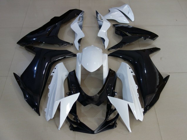 11-24 Gloss White and Black GSXR 600-750 Fairings