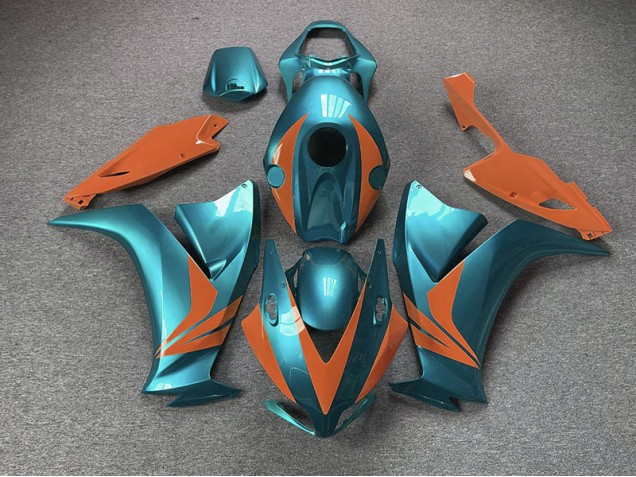 12-16 Gloss Cyan and Orange CBR1000RR Fairings