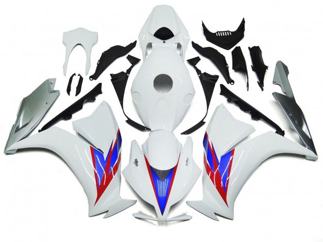 12-16 Gloss White and Silver CBR1000RR Fairings