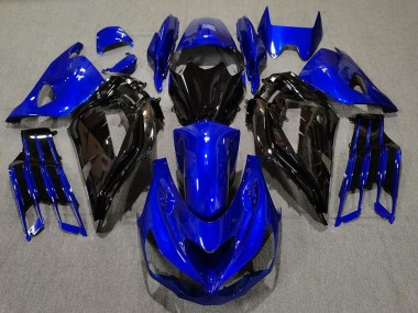 12-21 Gloss Blue and Black ZX14R Fairings