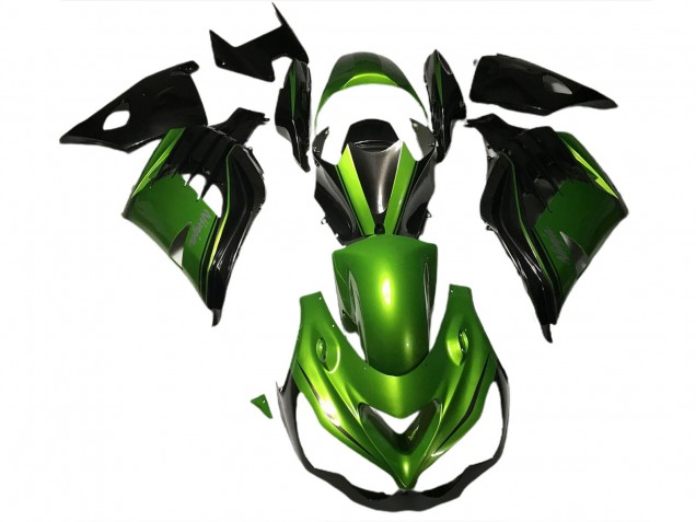 12-21 Gloss Green and Black ZX14R Fairings