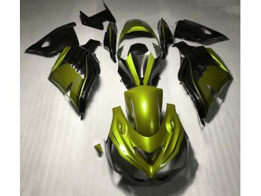 12-21 Gloss Yellow and Black ZX14R Fairings