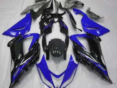 13-18 Black and Blue ZX6R Fairings