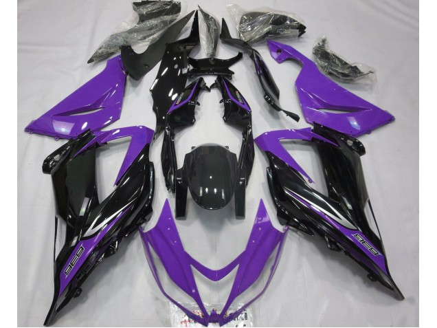 13-18 Black and Purple ZX6R Fairings