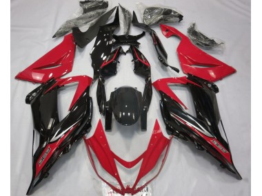 13-18 Black and Red ZX6R Fairings