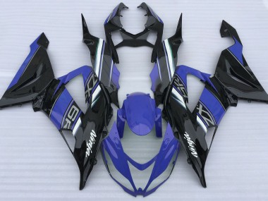 13-18 Gloss Blue and Black ZX6R Fairings