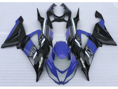 13-18 Gloss Blue and Black ZX6R Fairings