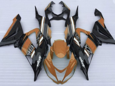 13-18 Gloss Orange and Black ZX6R Fairings