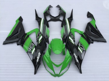 13-18 Green and Black High Gloss ZX6R Fairings