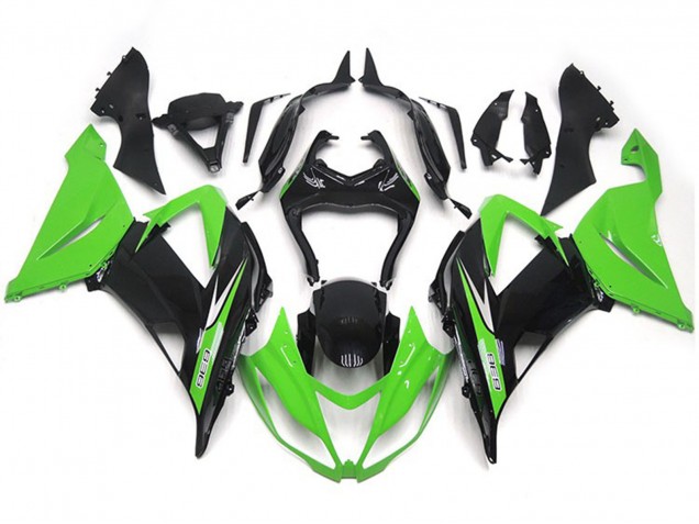 13-18 Green and Black Vibrant OEM Style ZX6R Fairings