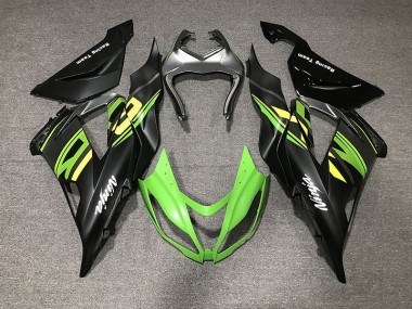 13-18 Matte Black & Racing ZX6R Fairings