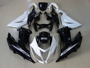 13-18 Pearl White and Black ZX6R Fairings