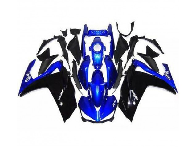 15-18 Gloss Black and Blue R3 Fairings