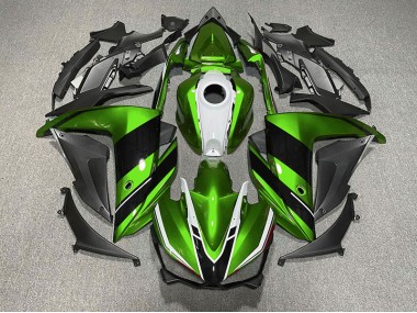 15-18 Green Black and White R3 Fairings