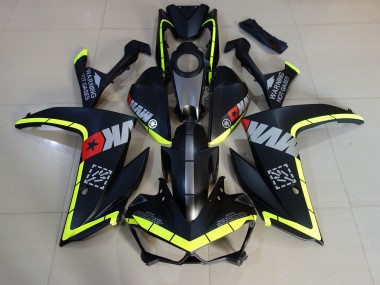 15-18 Matte Black and Yellow R3 Fairings