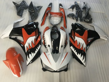 15-18 Orange and White Shark R3 Fairings