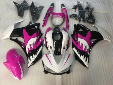 15-18 Pink and White Shark R3 Fairings