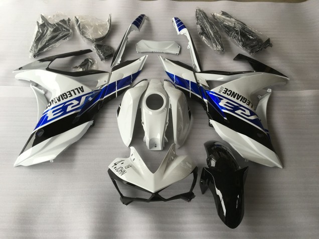 15-18 White Blue and Black R3 Fairings