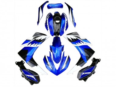 15-18 White Blue and Black Shark R3 Fairings