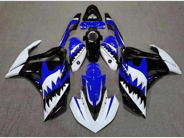 15-18 White Shark & Blue R3 Fairings