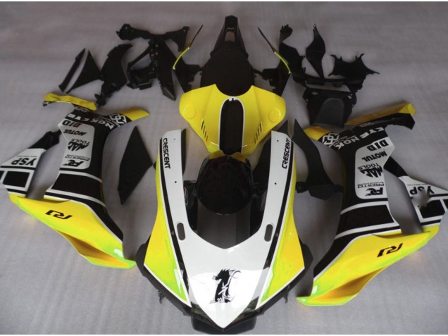 15-19 Gloss Yellow & White R1 Fairings