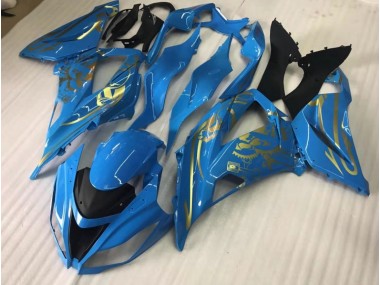 16-19 Gloss Blue with Gold ZX10R Fairings