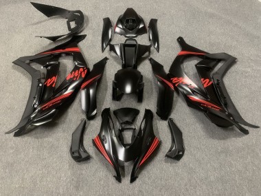 16-19 Matte Black w Red ZX10R Fairings