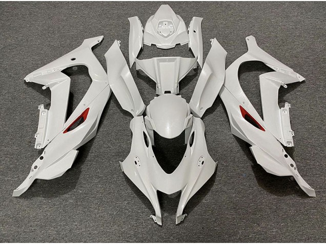 16-19 Pearl White Red Trim ZX10R Fairings