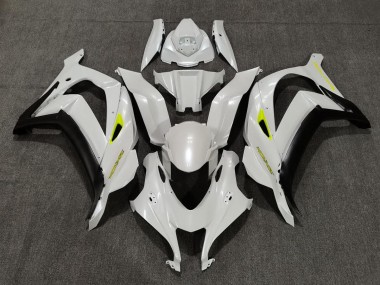 16-19 Pearl White & Yellow ZX10R Fairings