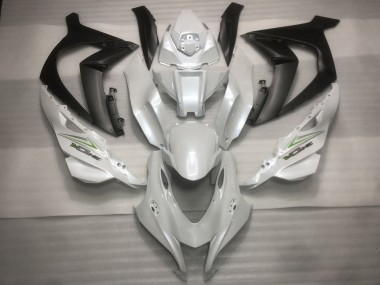 16-19 Pearl White and Green ZX10R Fairings