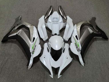 16-19 Pearl White and Silver ZX10R Fairings