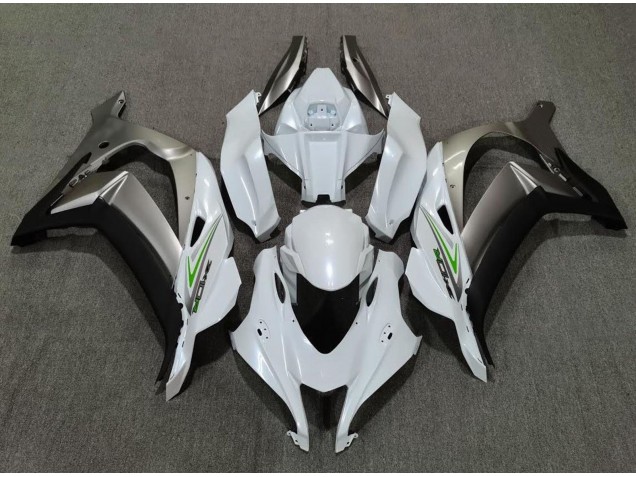 16-19 Pearl White and Silver ZX10R Fairings