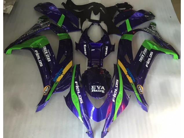 16-19 Purple Green and Gloss ZX10R Fairings