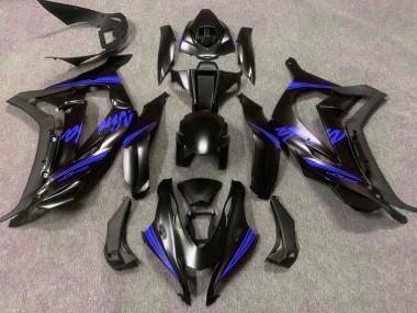 16-19 Satin Black & Blue ZX10R Fairings