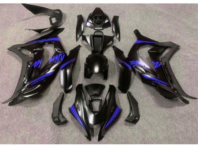 16-19 Satin Black & Blue ZX10R Fairings