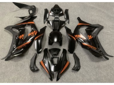 16-19 Satin Black & Orange ZX10R Fairings