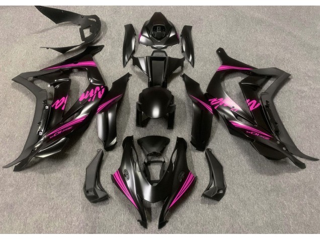 16-19 Satin Black & Pink ZX10R Fairings