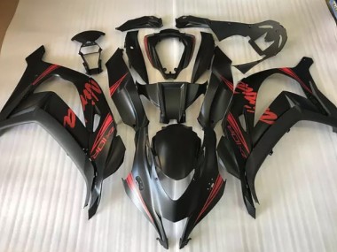 16-19 Satin Black & Red ZX10R Fairings