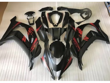 16-19 Satin Black & Red ZX10R Fairings