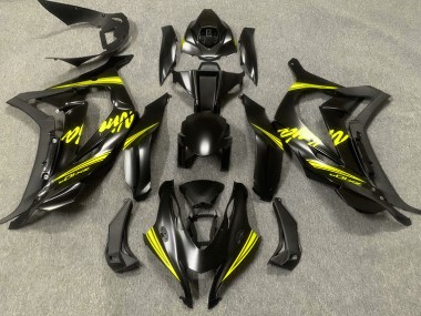 16-19 Satin Black & Yellow ZX10R Fairings