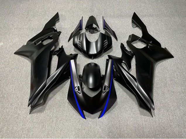 17-21 Matte Black & Blue Accents R6 Fairings